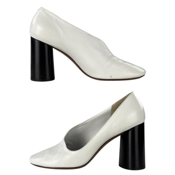 Celine White Block Heels - Picture 3 of 7